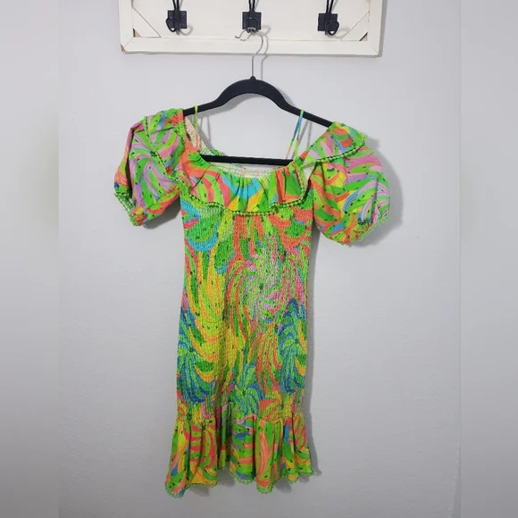 farm rio neon dress FARM Rio | Dresses | Farm Rio Nwtyellow Neon Garden Midi Dress Size Xlg